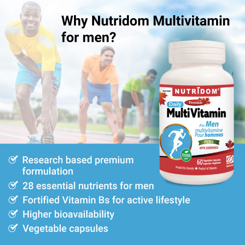 Nutridom Multivitamin for Men, 60 Veggie Capsules - 6 PACK