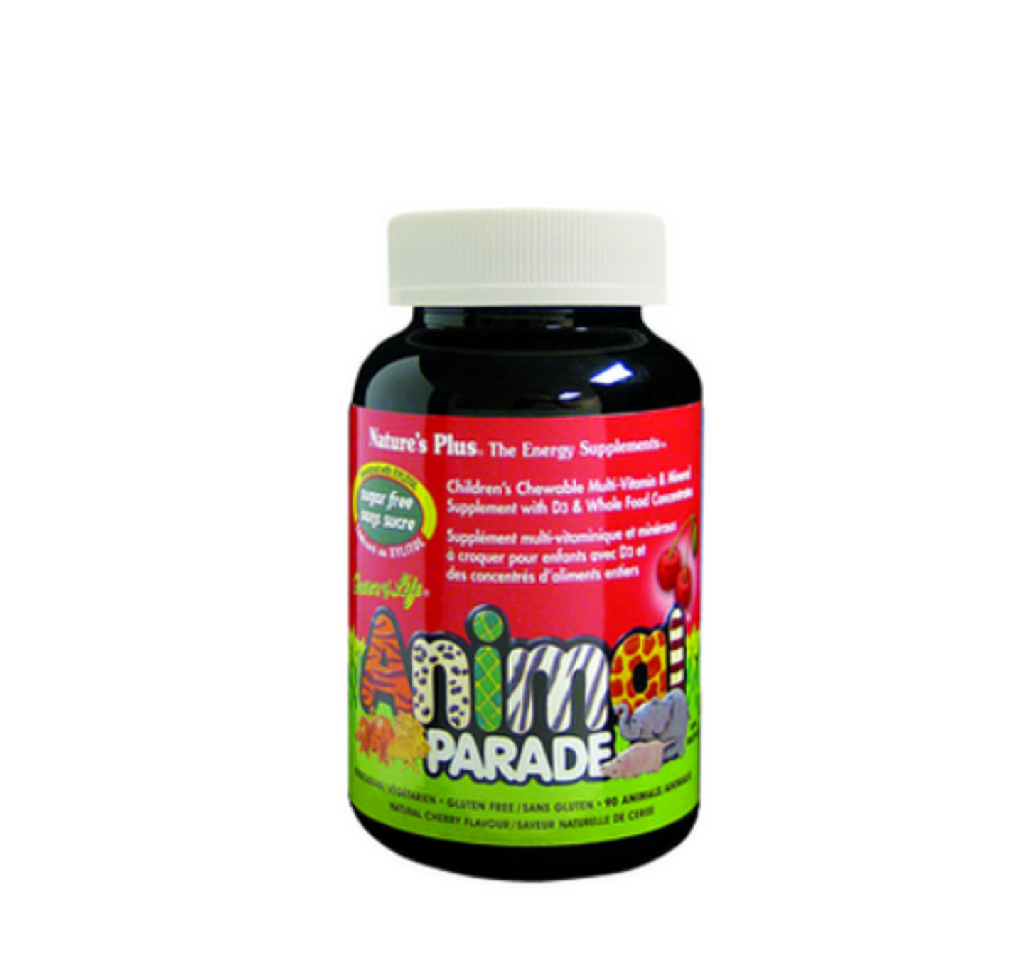 Nature's Plus Animal Parade® Multivitamin Children’s Chewable Sugar Free - Cherry 90 Tablets
