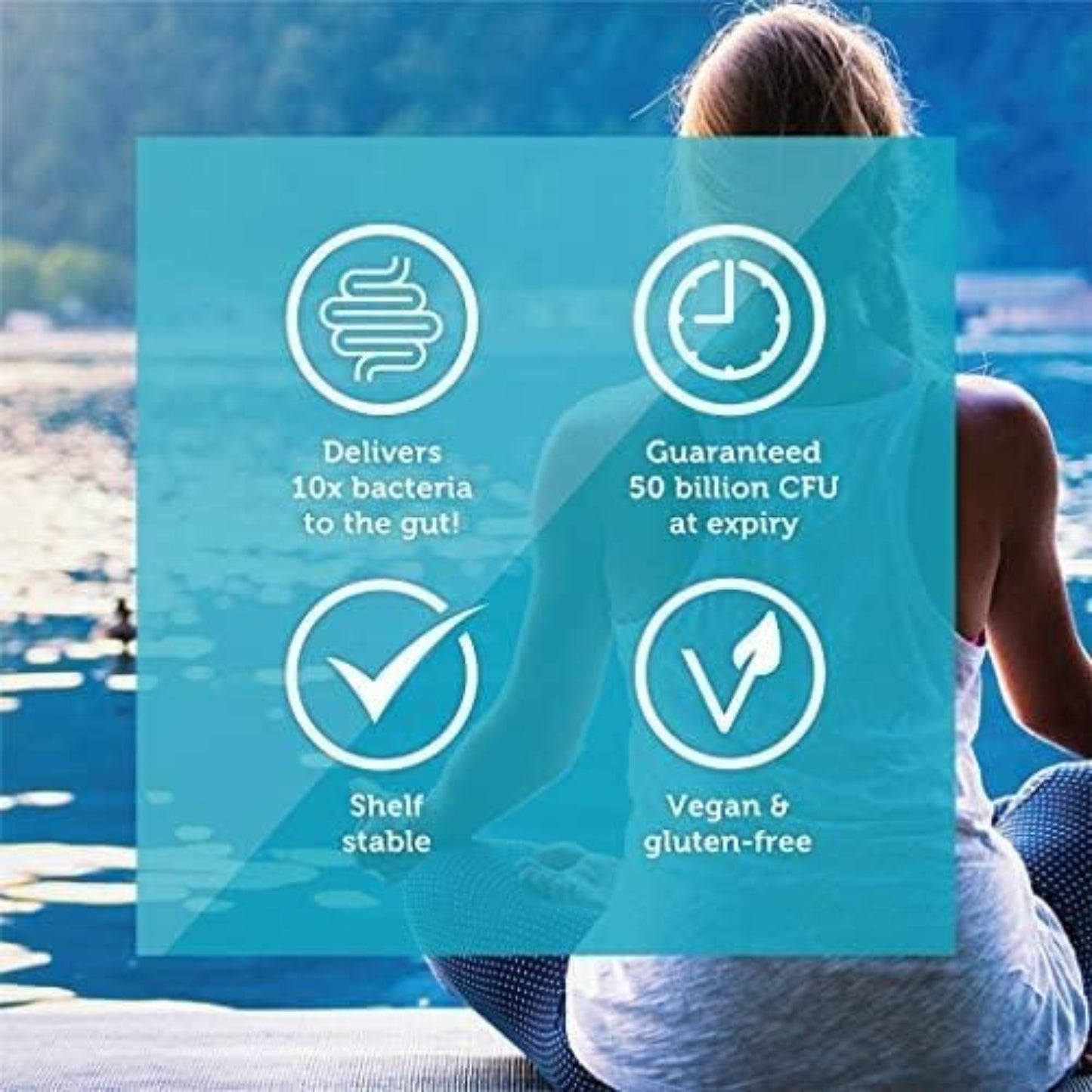 Genuine Health, Advanced Gut Health Probiotic 50 Billion CFU Daily Care Extra Strength, 30 Vegan capsules