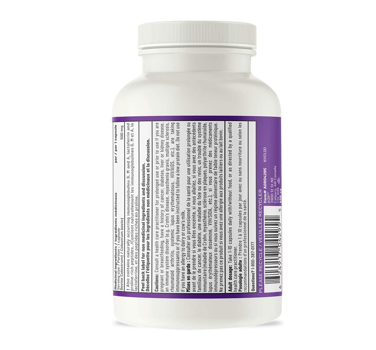 AOR All-Life Colostrum 500mg 120 Capsules