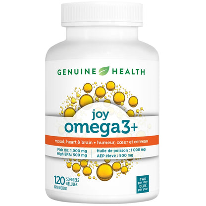 Genuine Health Omega3 + Joy(Mood enhancing) 120 Softgels
