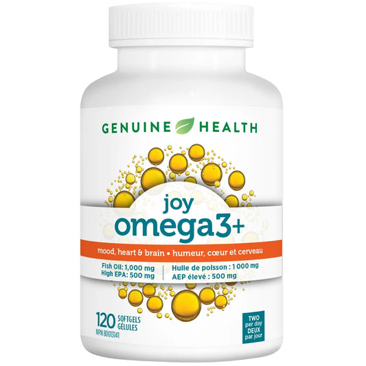 Genuine Health Omega3 + Joy(Mood enhancing) 120 Softgels