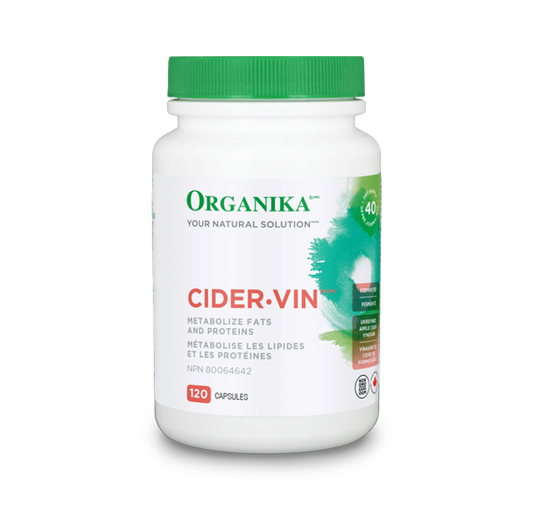 Organika Cider Vin(unrefined, fermented apple cider vinegar) 120 Capsules