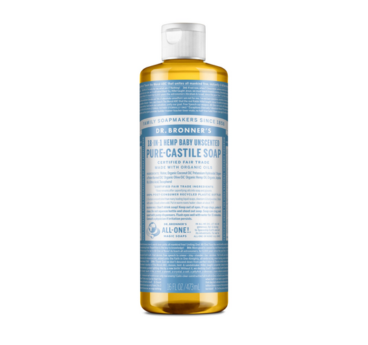 Dr. Bronner's Pure Castile Liquid Soap  Baby unscented 473ml