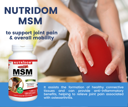 Nutridom MSM, Methylsulfonylmethane, 1,000 mg, 120 Veggie Capsules