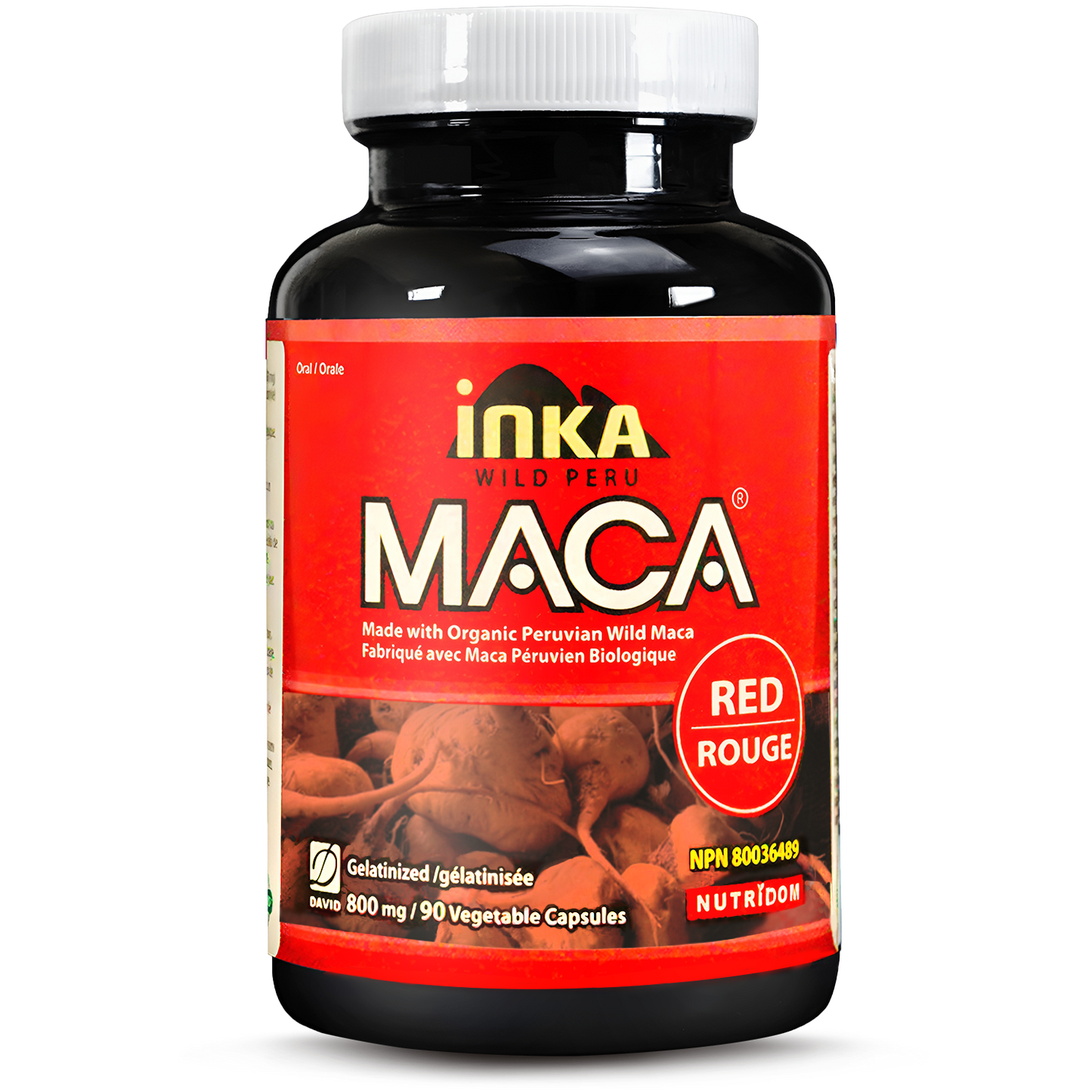 Inka Maca Red, 800 mg, Organic, Gelatinized, 90 Veggie Capsules