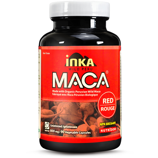 Inka Maca Red, 800 mg, Organic, Gelatinized, 90 Veggie Capsules