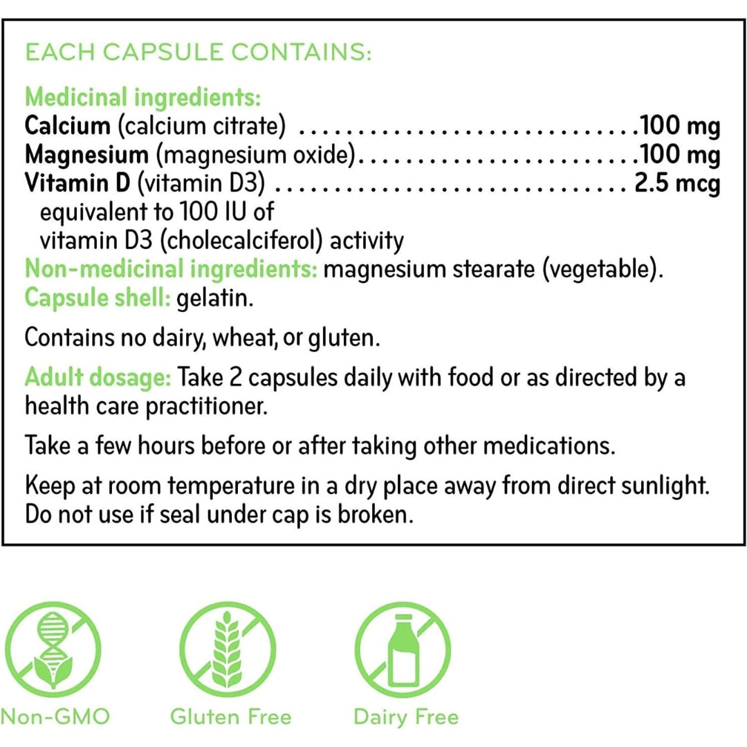 Sisu Calcium & Magnesium 1:1 300 Capsules