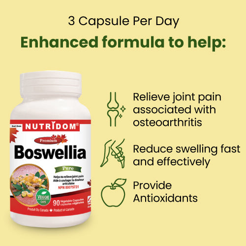 Nutridom Boswellia Serrata, 40% Boswellic Acids, 90 Veggie Capsules - 3 PACK