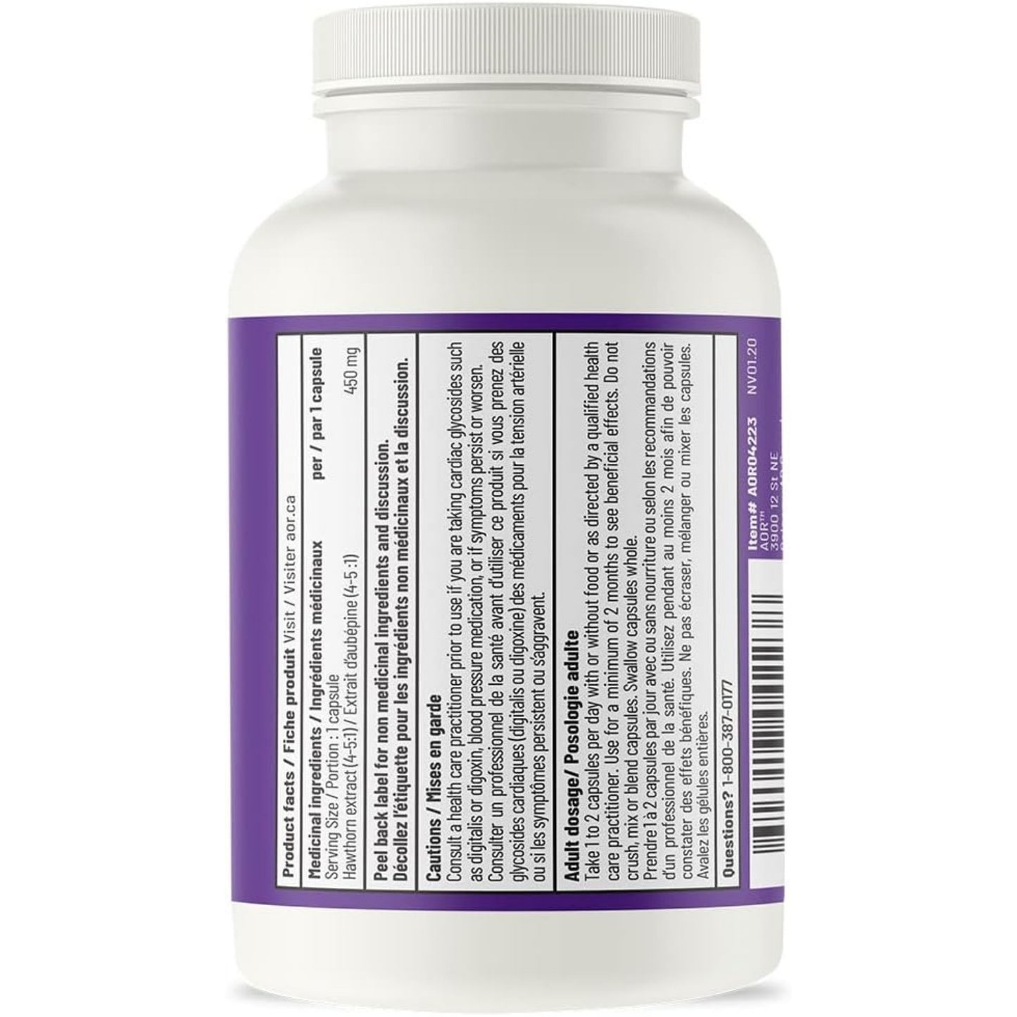 AOR Hawthorn II 450mg 60 Capsules