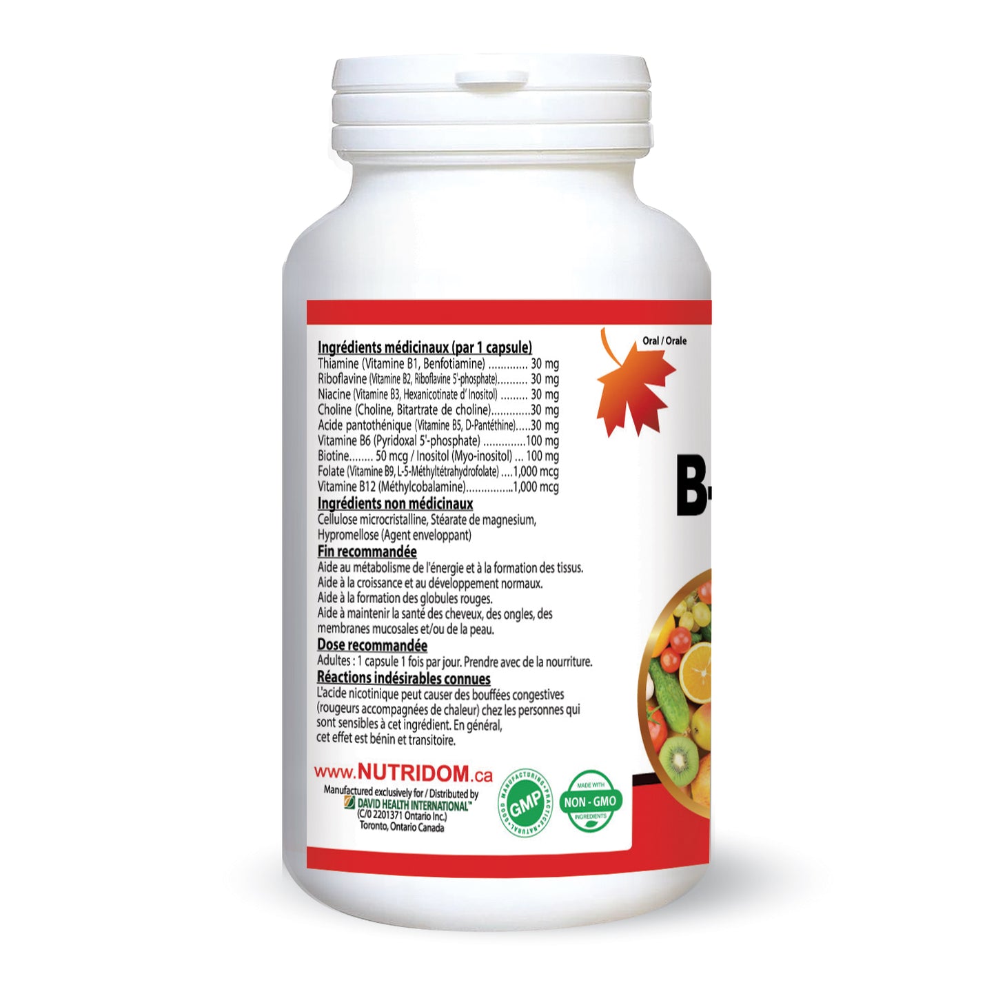 Nutridom Vitamin B-Complex MAX, 120 Veggie Capsules - 3 PACK