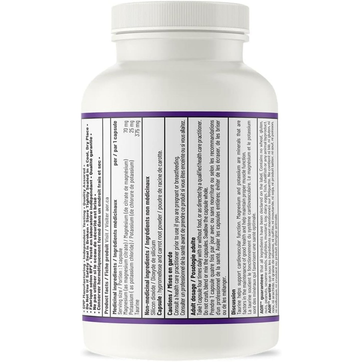 AOR Mag-K-Taurine 470mg 90 Capsules