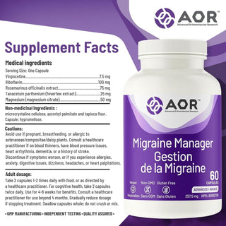 AOR Migraine Manager 60 Capsules