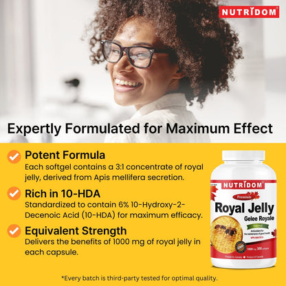 Nutridom Royal Jelly 1000mg, 300 Softgels