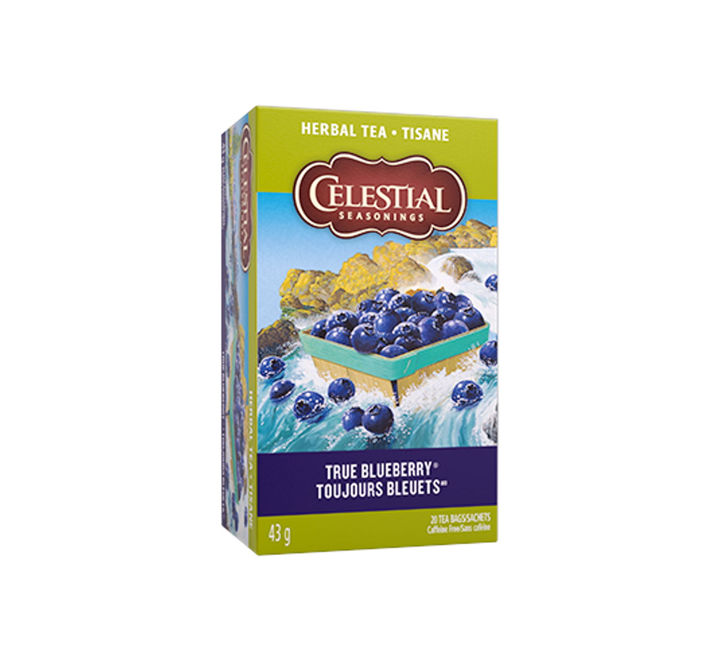 Celestial Seasoning Herbal Tea - True Blueberry 43g (20 Tea Bags)