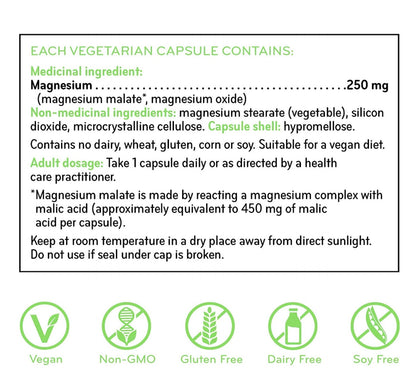 Sisu Magnesium 250 mg 100 Vcaps