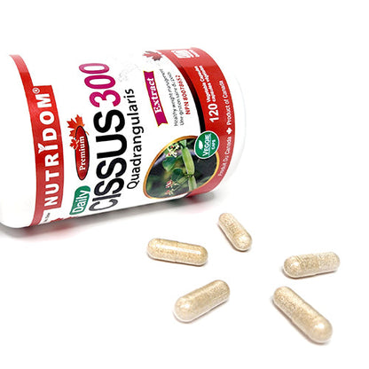 Nutridom Cissus Quadrangularis, 150 mg, 2.5% Ketosteroids, 120 Veggie Capsules - 3 PACK