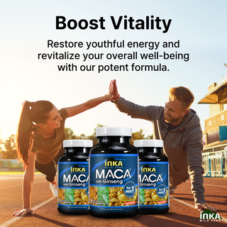 Inka Maca with Ginseng for Men, 800 mg, 90 Veggie Capsules