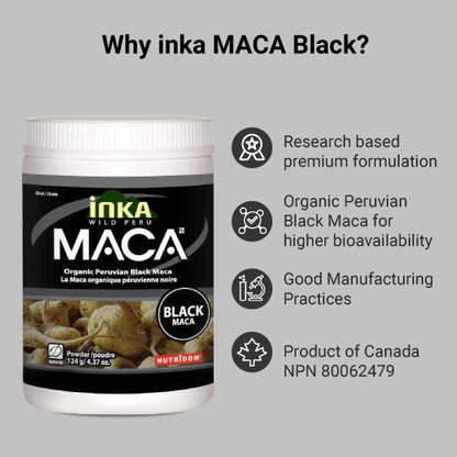 Inka Maca Black Powder, Organic, 4.37 oz (124 g)