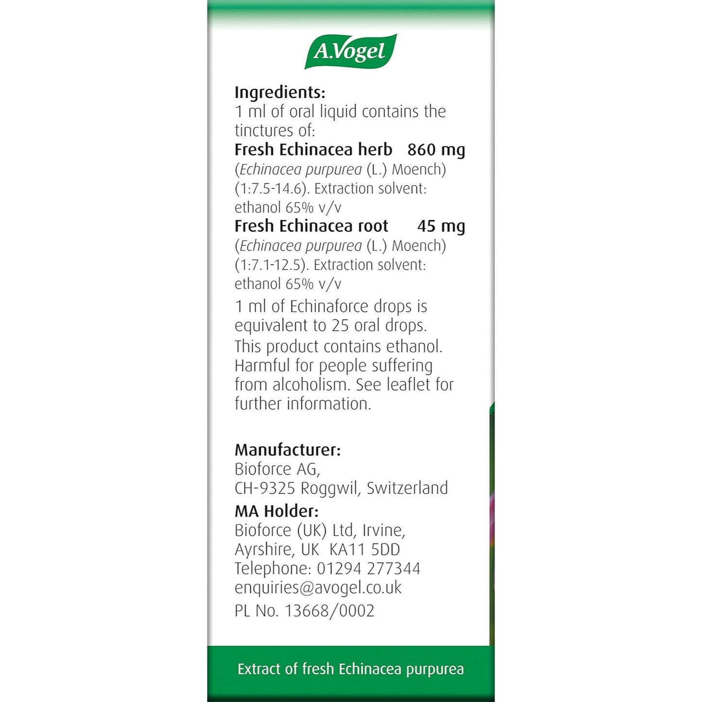 A. Vogel Echinaforce Echinacea Drops 100ml