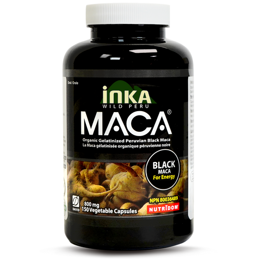 Inka Maca Black, 800 mg, Organic, Gelatinized, 150 Veggie Capsules