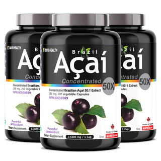 Brazil Acai 50X 280mg 200 Vcaps - 3 PACK