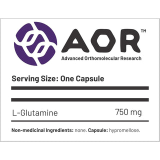 AOR L-Glutamine 750mg 120 Capsules