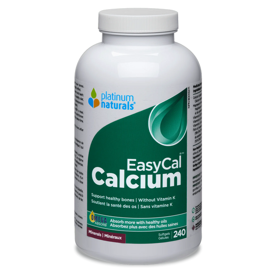 Platinum Naturals EasyCal Calcium Extra Strength 240 Softgels