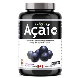 Brazil Acai 7, Acai Berry Concetrate 20x, 500 mg (10,000 mg QCE) 200 Veggie Capsules