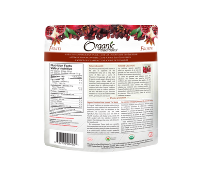 Organic traditions Dried Pomegranates 100g