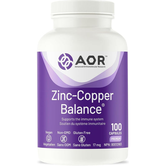 AOR Zinc-Copper Balance 17mg 100 Capsules