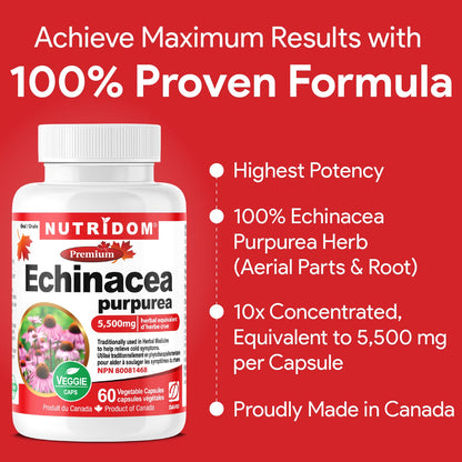 Nutridom Echinacea Purpurea, 5,500 mg,  60 Veggie Capsules