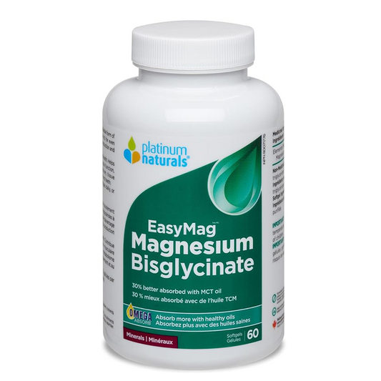 Platinum Naturals EasyMag Magnesium Bisglycinate 60 Capsules