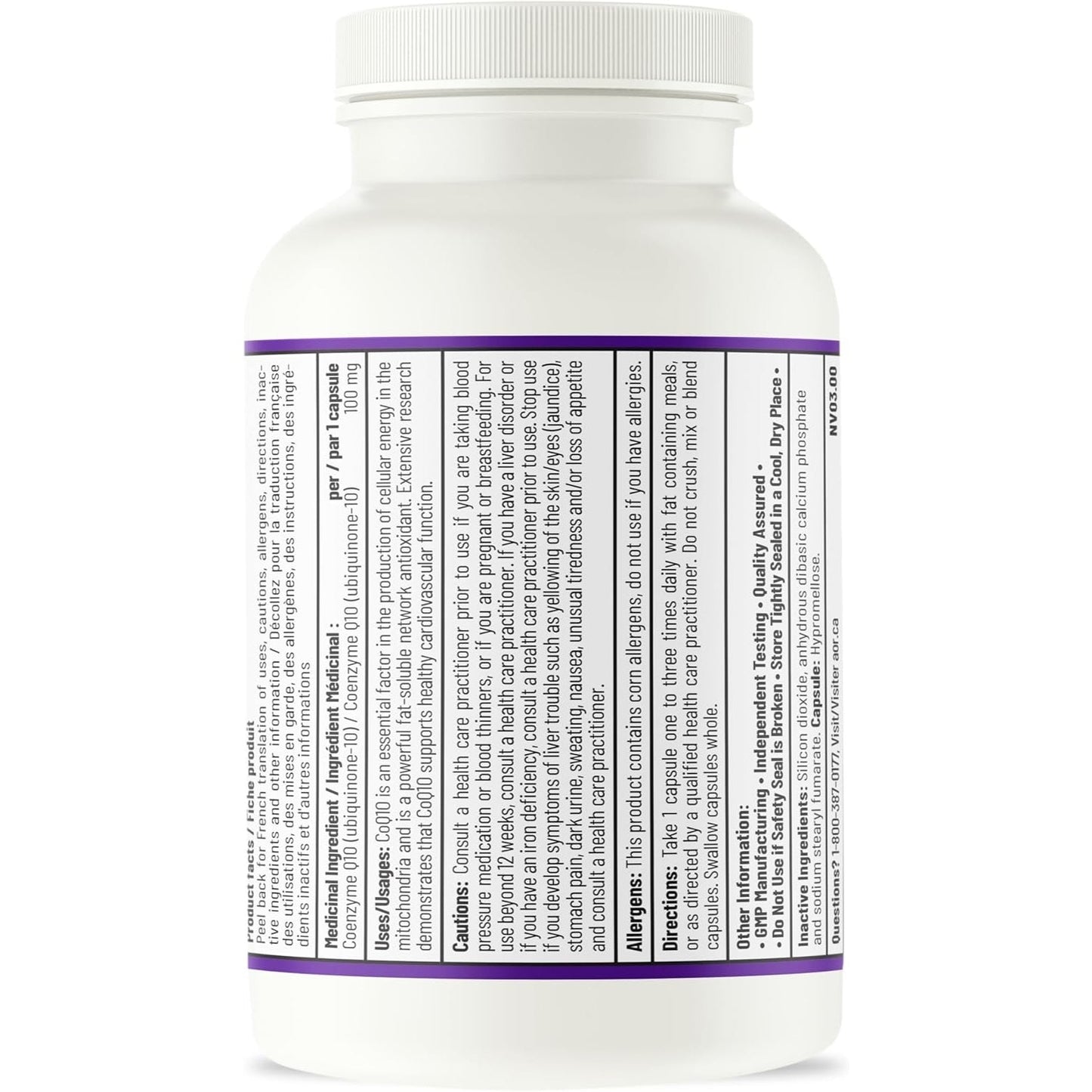 AOR Coenzyme Q10 100mg 60 Capsules