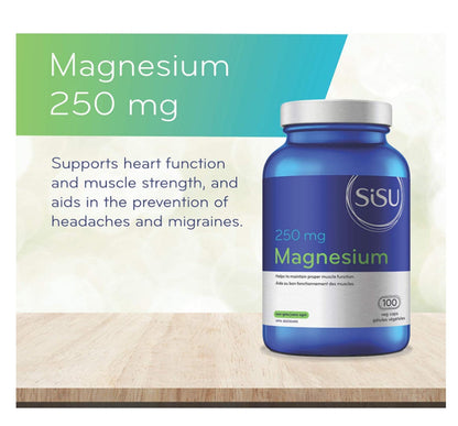 Sisu Magnesium 250 mg 100 Vcaps