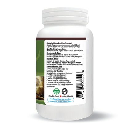 Inka Organic Maca  800 mg, 120 Veggie Capsules