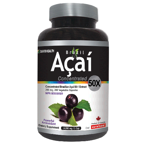 Brazil Acai 7, Acai Berry Concentrate 50x, 280 mg (1,400 mg QCE) 200 Veggie Capsules