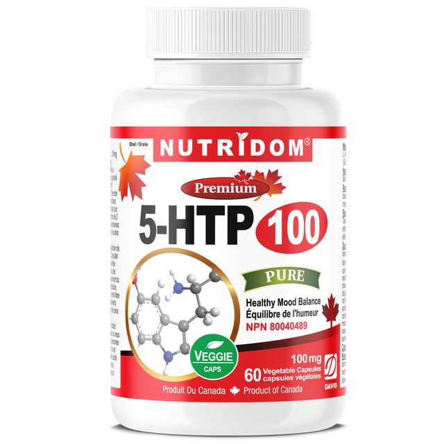 Nutridom 5-HTP, L-5-Hydroxytryptophan, 100 mg, 60 Veggie Capsules