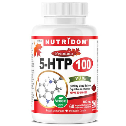 Nutridom 5-HTP, L-5-Hydroxytryptophan, 100 mg, 60 Veggie Capsules