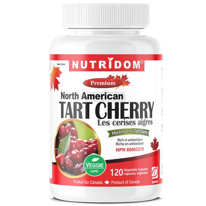 Nutridom Tart Cherry, Montmorency Whole Fruit Extract, 500 mg, 120 Veggie Capsules