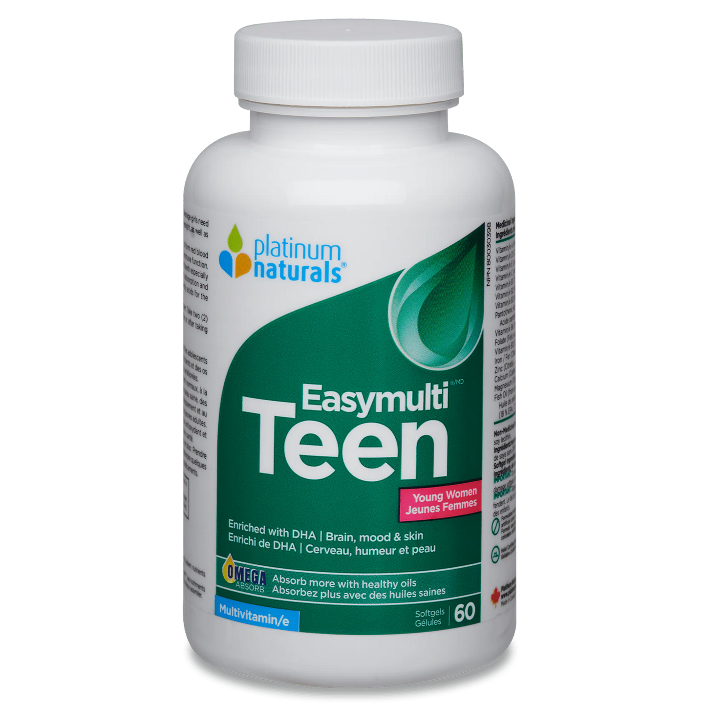 Platinum Naturals Easymulti Teen for Young Women 60 Softgels
