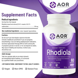 AOR Rhodiola 170mg 60 Capsules