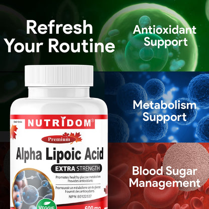 Nutridom Alpha Lipoic Acid 600mg 60Vcaps