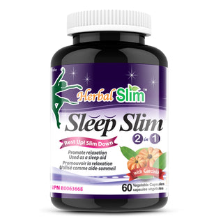 Herbal Slim Sleep Slim with Garcinia Cambogia, 5-HTP, Melatonin and GABA, 60 Veggie Capsules