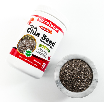 Nutridom Organic Black Chia Seed, 16 oz (1 lb)