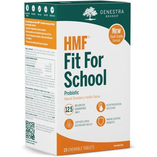 Genestra HMF Fit For School (Shelf-Stable) Probiotic Natural Strawberry-Vanilla flavour  25 Chewable Tablets