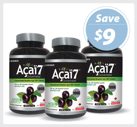 Brazil Acai 7 100x 200mg 200 Vcaps - 3 PACK