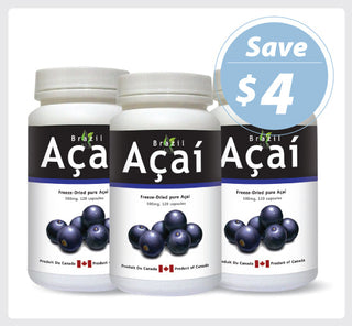 Brazil Acai 500mg 120 Vcaps - 3 PACK