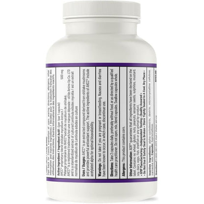 AOR AHCC 500mg 60 Capsules - Shiitake Mushrooms Mycelia Extract