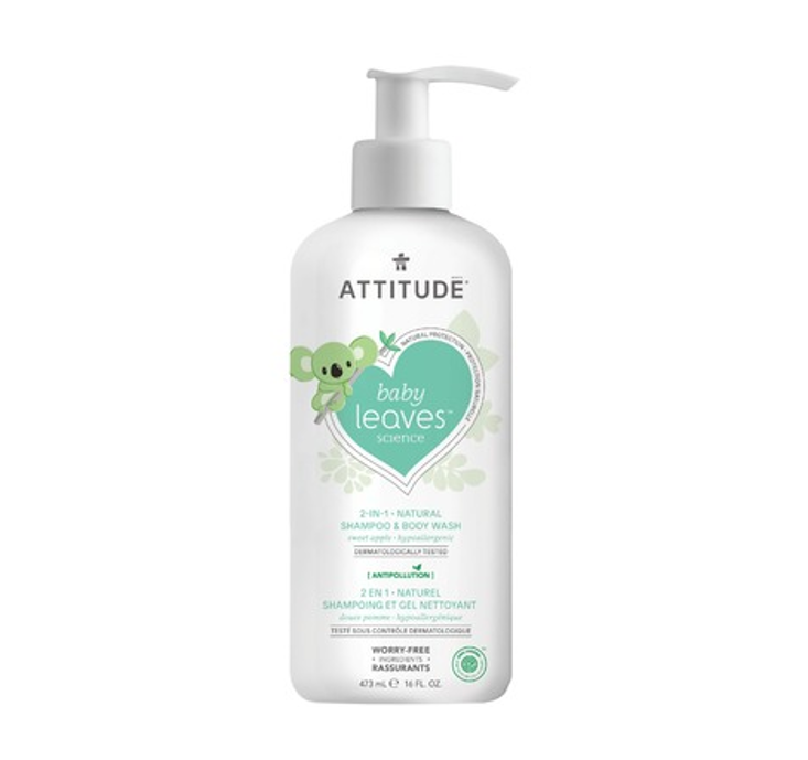 Attitude Baby Leaves Shampoo & Body Wash - Sweet Apple 473ml